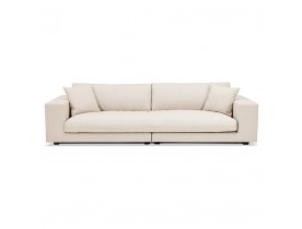 Grand canapé droit design 'DALTON XXL' en tissu beige