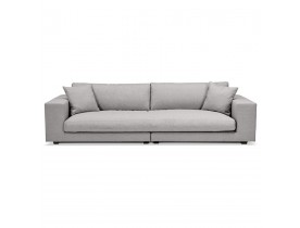 Grand canapé droit design 'DALTON XXL' en tissu gris clair