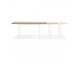 Table à dîner / de réunion extensible 'DOKIDO' en bois finition naturelle - 170(270)x100 cm
