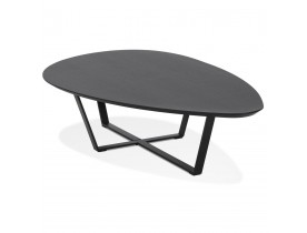 Table basse de salon design 'DROP' en bois noir