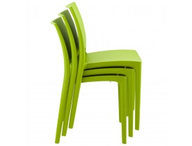 Chaise design 'ENZO' en matière plastique vert clair