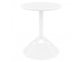 Table pliable ronde 'GIMLI' en matière plastique blanche - intérieur / extérieur - Ø 60 cm