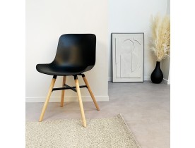 Chaise design 'GLADYS' noire