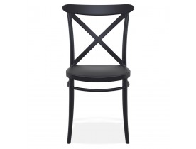 Chaise empilable 'JACOB' style rétro en matière plastique noire