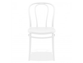 Chaise empilable 'JAMAR' intérieur / extérieur en matière plastique blanche