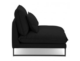 Grand fauteuil lounge 'LASKA' en tissu noir 1 place