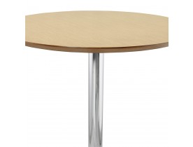 Mange-debout / table haute 'LIMA' en bois finition naturelle - Ø 90 cm