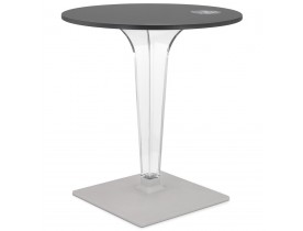 Table de terrasse ronde 'LIMPID' noire intérieur/extérieur - Ø 68 cm