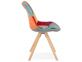 Chaise design 'LUCY' en tissu style patchwork