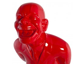 Statue déco 'MISTER' en polyrésine rouge