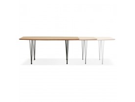 Table à dîner / de réunion extensible 'MOTUS' en bois finition naturelle - 170(270)x100 cm
