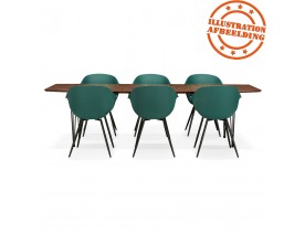 Table à dîner / de réunion extensible 'MOTUS' en bois finition Noyer - 170(270)x100 cm