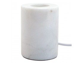 Pied de lampe de table 'NIGRI' en marbre blanc