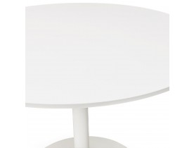 Table de bureau/à diner ronde 'ORLANDO' blanche - Ø 120 cm