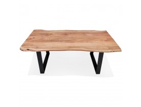 Table de salle à manger style industriel 'RAFA' en bois massif et métal - 240x100 cm