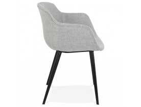 Chaise avec accoudoirs 'RIGA' en tissu gris clair