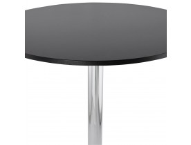 Mange-debout / table haute 'SANTIAGO' noire - Ø 90 cm
