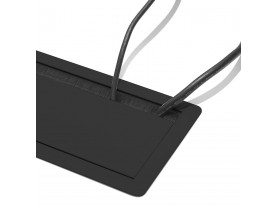 Passe-câbles 'SLOTI' en métal noir pour bureau