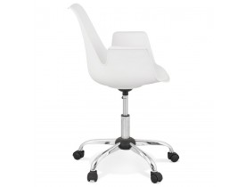 Chaise de bureau avec accoudoirs 'TRIP' blanche design