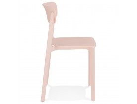 Chaise intérieur / extérieur empilable 'TROPICAL' en matière plastique rose pastel