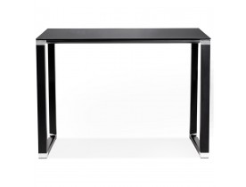 Table haute / bureau haut 'XLINE HIGH TABLE' en verre noir - 140x70 cm