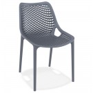 Chaise moderne 'BLOW' gris foncé en matière plastique
