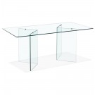 Bureau / Table de salle à manger en verre 'BOBBY TABLE' design - 180x90 cm