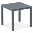 Table de terrasse 'CANTINA' design en matière plastique gris foncé - 80x80 cm