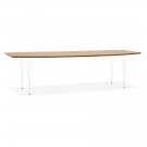 Table à dîner / de réunion extensible 'DOKIDO' en bois finition naturelle - 170(270)x100 cm