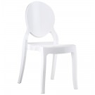 Chaise médaillon 'ELIZA' blanche en matière plastique