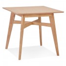 Table à diner carrée 'MAEVA' en bois finition naturelle - 80x80 cm