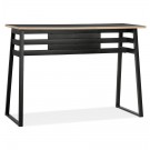 Table de bar haute 'NIKI' bois et métal noir - 150x60 cm