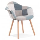 Chaise design avec accoudoirs 'NINA' style patchwork