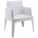 Chaise design 'PLEMO' grise claire en matière plastique
