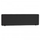 Cloison de séparation de bureau 'TAVO' en tissu noir et pieds en métal noir - 160x45 cm