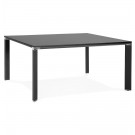 Table de réunion / bureau bench 'XLINE SQUARE' noir - 160x160 cm