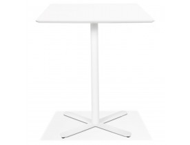 Table de cuisine design 'ALPINE' blanche carrée - 70x70 cm