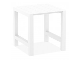 Table haute extensible 'ATCHAM' en matière plastique blanche - intérieur / extérieur - 100(140)x100 cm