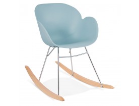 Chaise à bascule design 'BASKUL' bleue en matière plastique