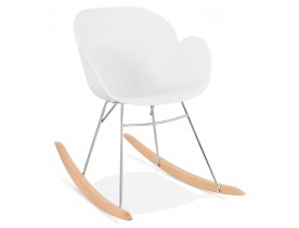 Chaise à bascule design 'BASKUL' blanche en matière plastique