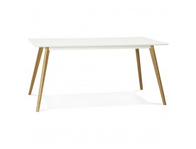 Table de cuisine rectangulaire / bureau droit 'CANDY' blanc - 160x90 cm