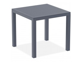 Table de terrasse 'CANTINA' design en matière plastique gris foncé - 80x80 cm