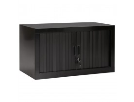 Petite armoire de bureau basse 'CLASSIFY' noire - 44x80 cm