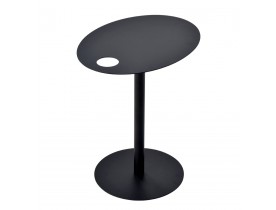 Table d'appoint ovale 'MASA' en métal noir