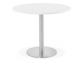 Petite table de bureau / à diner ronde 'DALLAS' blanche - Ø 90 cm