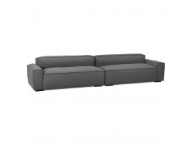 Grand canapé design 'DODU XXL' en tissu gris foncé - canapé droit 5 places