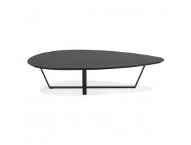 Table basse de salon design 'DROP' en bois noir