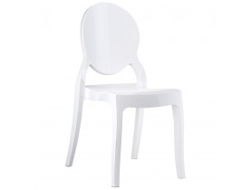 Chaise médaillon 'ELIZA' blanche en matière plastique