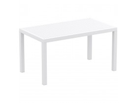 Table de jardin 'ENOTECA' design en matière plastique blanche - 140x80 cm