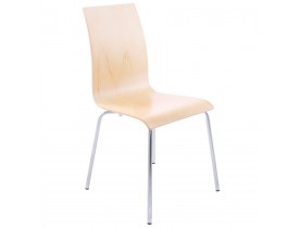 Chaise de salle à manger design 'ESPERA' en bois finition naturelle